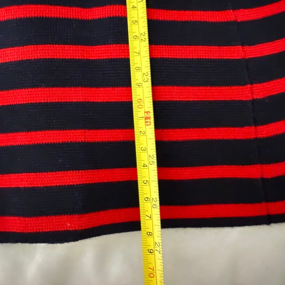 Talbots blue red stripe blazer knit heavy nautical size medium - Picture 8 of 8